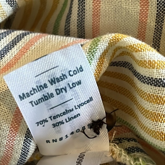 NWT Marine Layer | Beachy Stripe Laney Tiered Minidress Size XL Tencel/Linen - Picture 9 of 11